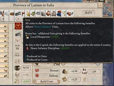 Resource surplus will increase the efficiency of some types of units. - Land units in Imperator Rome - types and tips - War - Imperator Rome Guide