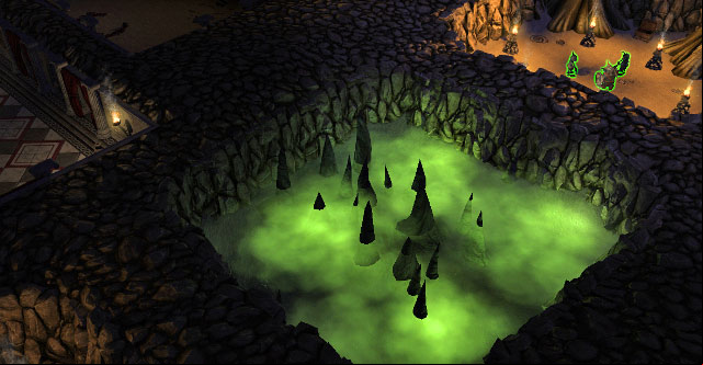 First portal takes you to the chamber with acid and hurts you quite hardly, only strong units survive - For Whom the Cowbell Tolls - Chapter II - The Once and Coming King - Impire - Game Guide and Walkthrough