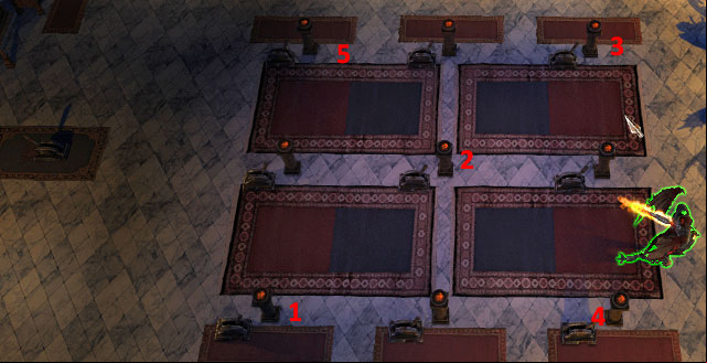 To do it properly, act like on the screen above - move levers according to the numbers - No Peace for the Wicked - Chapter IV - The Lord of the Kings - warrant B - Impire - Game Guide and Walkthrough