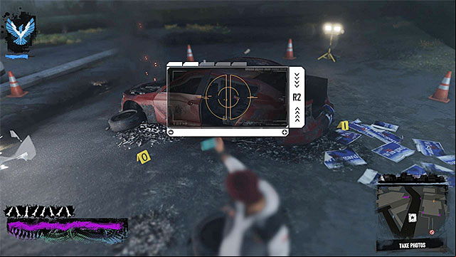 Take a photo of the destroyed car, among others - Chapter 3, part 1 - things to do in the game - inFamous Paper Trail - inFamous: Second Son - Game Guide and Walkthrough