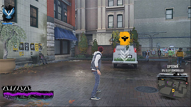 You need to return to the van that you followed in the previous mission - Chapter 5, part 3 - things to do in the game - inFamous Paper Trail - inFamous: Second Son - Game Guide and Walkthrough