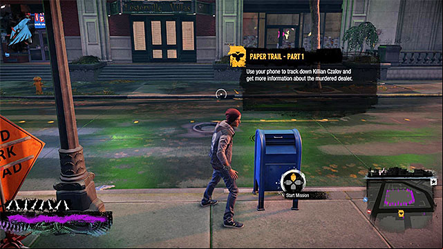 Go to the marker in the south-west corner of Paramount district and interact with it in order to enter the inFamous Paper Trail website - Chapter 1, part 2 - things to do in the game - inFamous Paper Trail - inFamous: Second Son - Game Guide and Walkthrough