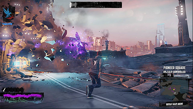Use Phosphor Beam attack, but to regularly refill heavy ammunition supply - D.U.P. Agent - Boss fights - inFamous: Second Son - Game Guide and Walkthrough