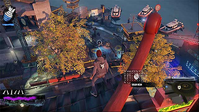Sneak peek at the enemy base - Lantern District - more difficult activities - City - inFamous: Second Son - Game Guide and Walkthrough