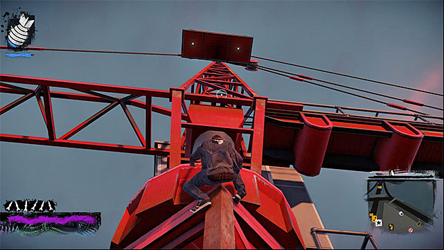 You need to get to the top of the crane - Lantern District - more difficult activities - City - inFamous: Second Son - Game Guide and Walkthrough