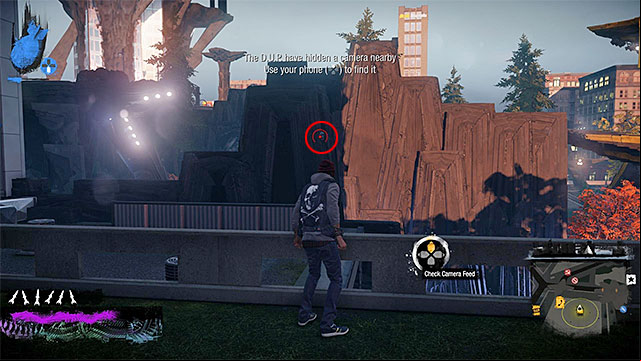 3) Hidden Camera - The camera you seek is in the place shown in the above screenshot - Denny Park - more difficult activities - City - inFamous: Second Son - Game Guide and Walkthrough