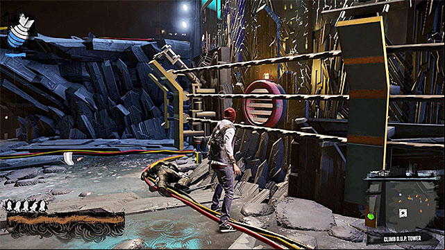 Do not haste too much to reach the D - 17a: Expose Augustine - the climb to the top of the tower - Walkthrough - inFamous: Second Son - Game Guide and Walkthrough
