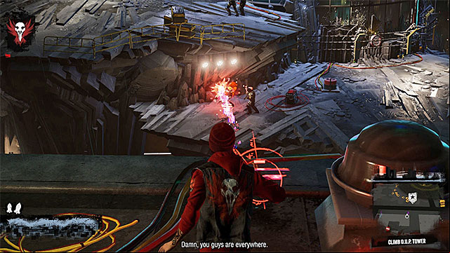 Attack the enemies that you see in the distance - 17b: Kill Augustine - the climb to the top of the tower - Walkthrough - inFamous: Second Son - Game Guide and Walkthrough
