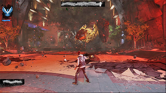 The Concrete Shrapnel allows you to launch simple ranged attack - Brooke Augustine #2 - Boss fights - inFamous: Second Son - Game Guide and Walkthrough