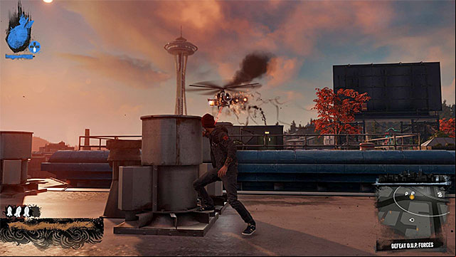 Attack only the helicopter in the beginning - Georgetown - District Showdown - City - inFamous: Second Son - Game Guide and Walkthrough