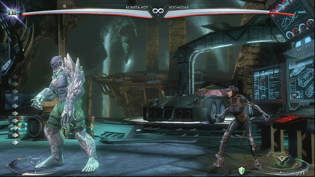 On the right side of the arena theres a console with a red button - Injustice Gods Among Us: Batcave, arena guide - Arenas - Injustice: Gods Among Us Game Guide