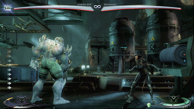Breaking the crates makes it possible to reach the right edge of the arena with an explosive barrels deploying unit - Injustice Gods Among Us: Batcave, arena guide - Arenas - Injustice: Gods Among Us Game Guide