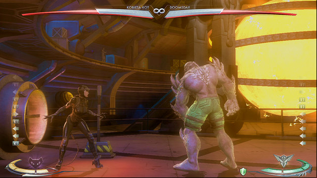 At the left edge of the arena theres a jet engine and a lever used to control it - Injustice Gods Among Us: Watchtower, arena guide - Arenas - Injustice: Gods Among Us Game Guide
