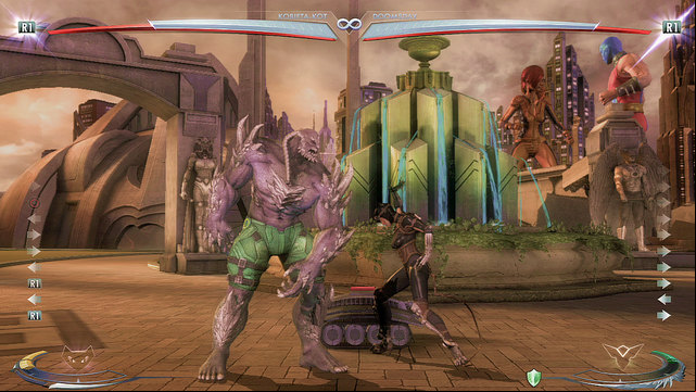Theres a small robot driving along the arena - Injustice Gods Among Us: Hall of Justice, arena guide - Arenas - Injustice: Gods Among Us Game Guide