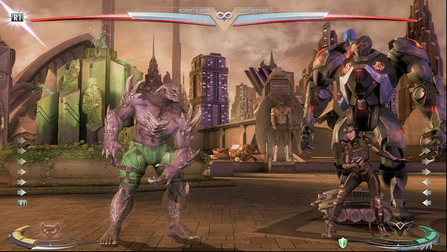 At the right edge of the arena theres a robot - Injustice Gods Among Us: Hall of Justice, arena guide - Arenas - Injustice: Gods Among Us Game Guide