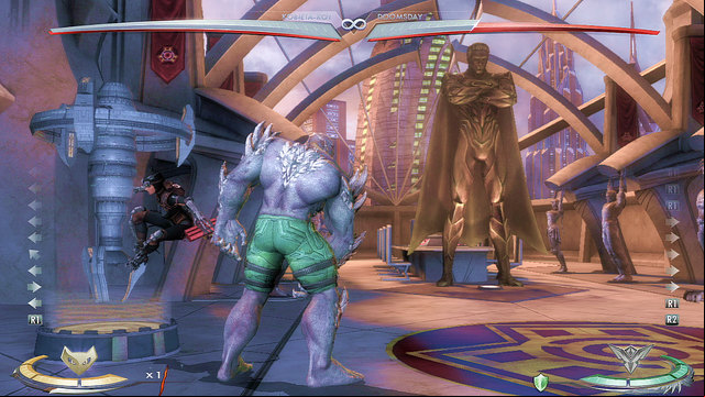 At the left edge of the arena theres model theres a space station model - Injustice Gods Among Us: Hall of Justice, arena guide - Arenas - Injustice: Gods Among Us Game Guide