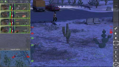 Lying on one of the dunes, we should have in range all enemies patrolling the parking in front of the shop - Remaining locations - p. 3 - Remaining locations - Jagged Alliance: Back in Action - Game Guide and Walkthrough