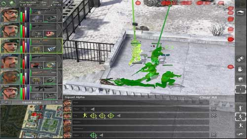 Then we make a breach in the wall, and take over the terrace on the elevation (after killing enemies running out from the building on the second side of terrace) - Meduna - Final locations - Jagged Alliance: Back in Action - Game Guide and Walkthrough