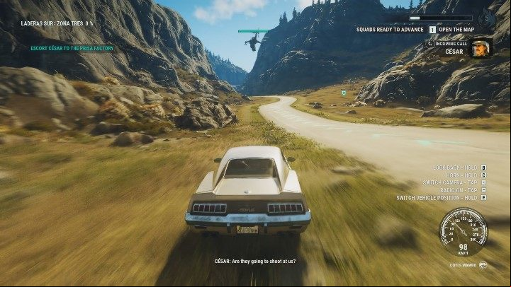 Cesar starts flying his helicopter - Windwalker The Stormchaser | Main Missions walkthrough for Just Cause 4 - Main missions - Just Cause 4 Guide