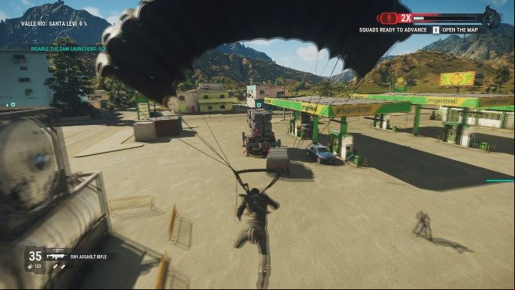 During the mission, you will reach two locations where you have to destroy three anti-aircraft cannons - otherwise, Cesar wont be able to fly towards the destination - Windwalker The Stormchaser | Main Missions walkthrough for Just Cause 4 - Main missions - Just Cause 4 Guide