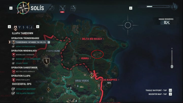 The tomb of Tumba Del Guerrero is located on the border between the regions of Kunka and the Delta Rio Wanay - Tomb Tumba Del Guerrero - Tomb Locations - Just Cause 4 Guide
