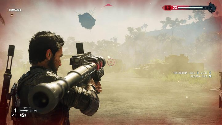 It is always worth to carry with you a rocket launcher or other heavy weapons. - Combat in Just Cause 4 - Basics - Just Cause 4 Guide