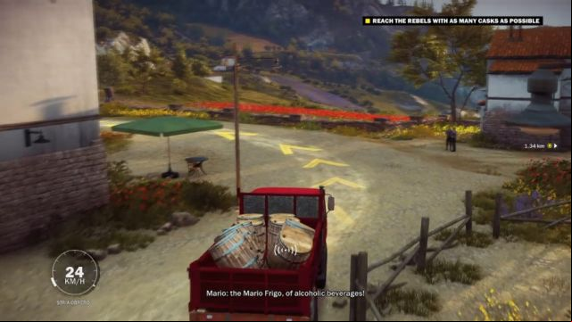 Watch out for numerous potholes during the journey so that you dont lose the precious cargo. - Of Cows and Wine - Walkthrough - Just Cause 3 - Game Guide and Walkthrough