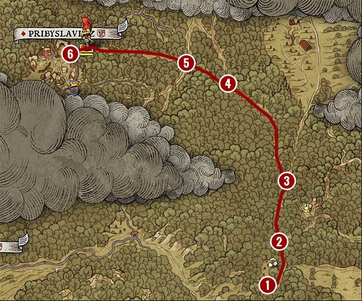 Depending on your decisions from the previous main quest you will either know the location of the enemy camp in Pribyslavitz or you will have to find it by following received hints - Kingdom Come Deliverance: Nest of Vipers - Main quests - Kingdom Come Deliverance Game Guide