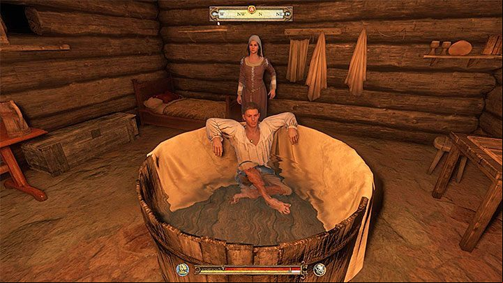 You have to meet with him during an evening so reach the bath house at around 8:00 pm - Kingdom Come Deliverance: Side quests in Rattay - Side quests - Kingdom Come Deliverance Game Guide