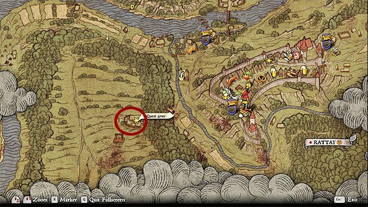 The house of Executioner Hermann is located west from Rattay (the picture above shows its location) - Kingdom Come Deliverance: Side quests in Rattay - Side quests - Kingdom Come Deliverance Game Guide