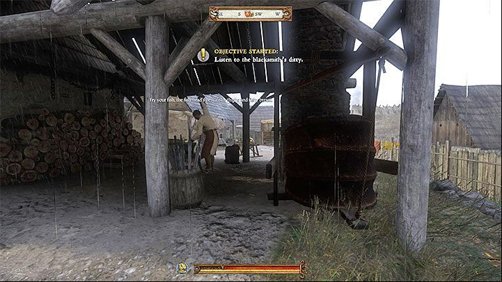 Meet a blacksmith in the southern part of Ledetchko - Kingdom Come Deliverance: Side quests in Ledetchko - Side quests - Kingdom Come Deliverance Game Guide