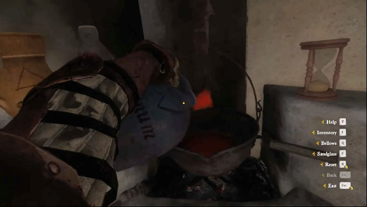Step 1 -Pour wine into the cauldron - How to craft Saviour Schnapps? - FAQ - Kingdom Come Deliverance Game Guide