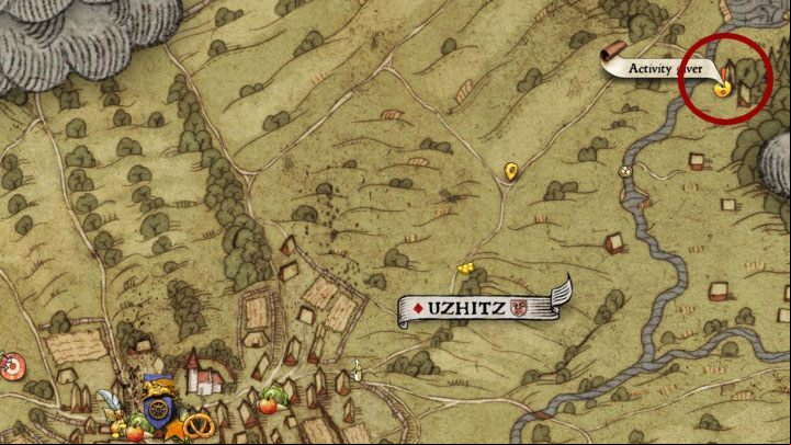 You have to visit the camp site located to the northeast of Uzhitz - its location is shown in the screenshot above - Uzhitz activities in Kingdom Come Deliverance - Activities - Kingdom Come Deliverance Game Guide