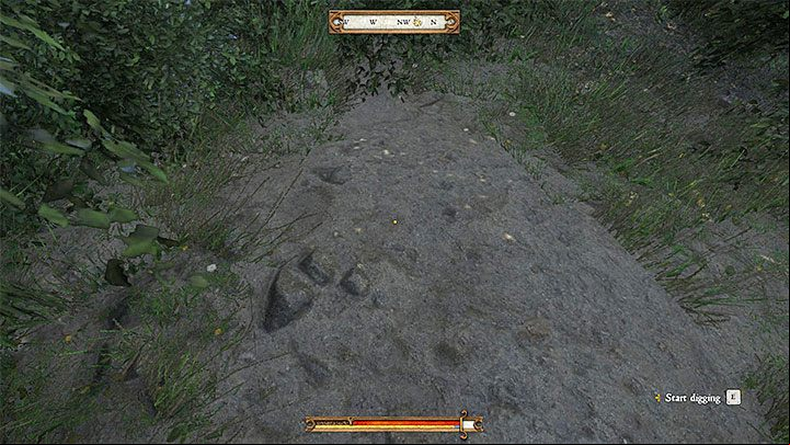Go behind the hut and find the grave presented in the picture - Treasure XVII | Treasure maps in Kingdom Come Deliverance - Treasure maps - Kingdom Come Deliverance Game Guide