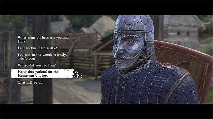 The investigation commissioned by Nicholas has many leads that you can examine, however, in order to obtain the trophy, you only need to investigate the one linked to the wife of the Master Huntsman - Margaret (picture 1) - How to Become a Master Huntsman in Talmberg? | Achievements & trophies - Achievements and trophies - Kingdom Come Deliverance Game Guide