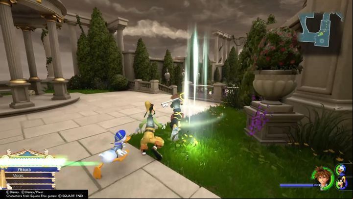 To save the game, you need to reach a green, spinning circle, often placed in safe locations - How to save the game in Kingdom Hearts 3? - FAQ - Kingdom Hearts 3 Guide