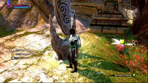 The stone can be found nearby the ruins in the north-east corner of the location - Spring | Plains of Erathell Lorestones - Lorestones - Kingdoms of Amalur: Reckoning Game Guide & Walkthrough