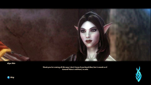 After completing The Coming Strom, speak to Alyn Shir at the Court of Summer and afterwards visit her at the Blue Bear Tavern M9(6) - The Great General | Walkthrough - Walkthrough - Kingdoms of Amalur: Reckoning Game Guide & Walkthrough