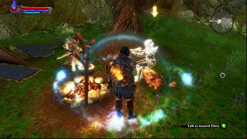 The woman will then tell you that you should find and speak to General Tilera - The Great General | Walkthrough - Walkthrough - Kingdoms of Amalur: Reckoning Game Guide & Walkthrough