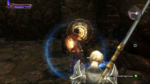 Keep heading forward while successfully killing Niskaru troops and eventually you will reach a large stone gate - The Great General | Walkthrough - Walkthrough - Kingdoms of Amalur: Reckoning Game Guide & Walkthrough