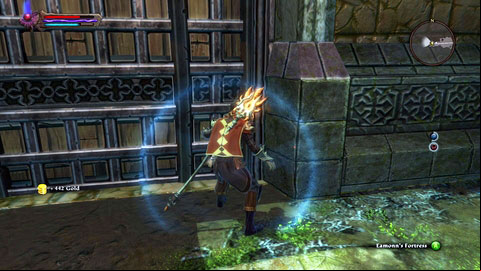 After reaching shore, head north-west to find the entrance to Eamonns Fortress - Tala-Rane - p.2 | Side missions - Side missions - Kingdoms of Amalur: Reckoning Game Guide & Walkthrough