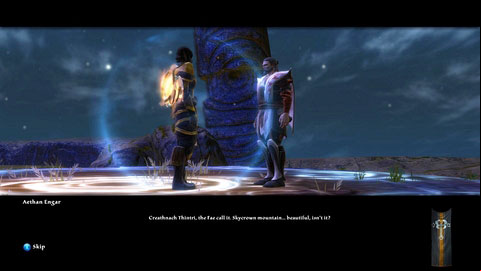 At the end you will find a door leading to the Skycrown Peak, on the top of which you will find the mage - Tala-Rane - p.6 | Side missions - Side missions - Kingdoms of Amalur: Reckoning Game Guide & Walkthrough