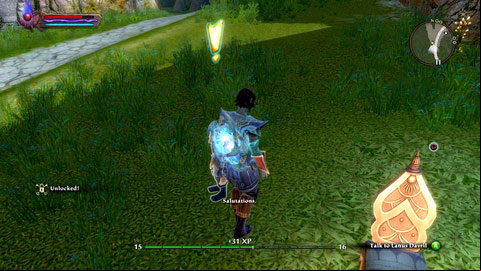 A gnome named Lanus Darvil M2(12) will give you some potions that change colour as its owner kills a given number of monsters - Tala-Rane - p.8 | Side missions - Side missions - Kingdoms of Amalur: Reckoning Game Guide & Walkthrough