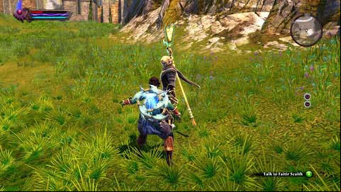 In the southern part of the location you will come across a man named Faitir Scaith, who will ask you for help in getting rid of a family curse - Tala-Rane - p.8 | Side missions - Side missions - Kingdoms of Amalur: Reckoning Game Guide & Walkthrough