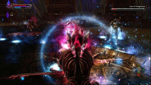 When you see that the man teleports himself, prepare to fight Niskaru - Taking Vengeance | Walkthrough - Walkthrough - Kingdoms of Amalur: Reckoning Game Guide & Walkthrough