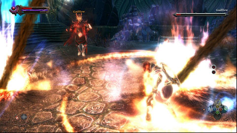 After a while mines will disappear and the third phase of the fight begins - Reckoning | Walkthrough - Walkthrough - Kingdoms of Amalur: Reckoning Game Guide & Walkthrough