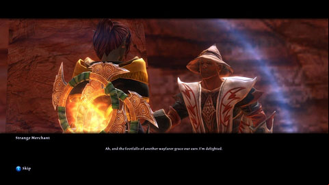 Right after entering Red Marches from Alserund, youll encounter a strange man M1(1) - The Red Marches - p. 1 | Side missions - Side missions - Kingdoms of Amalur: Reckoning Game Guide & Walkthrough
