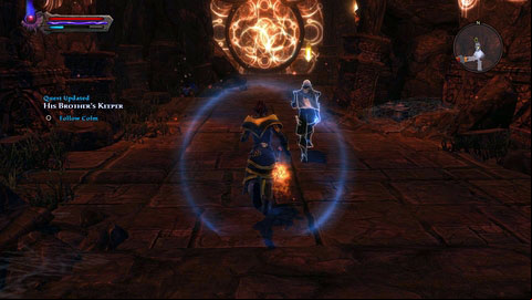 After getting underground, follow Com, killing groups of enemies and avoiding traps - The Red Marches - p. 1 | Side missions - Side missions - Kingdoms of Amalur: Reckoning Game Guide & Walkthrough