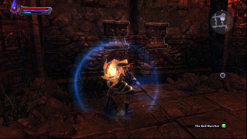 Once you get inside, head south and on the second crossing turn to the east - The Red Marches - p. 1 | Side missions - Side missions - Kingdoms of Amalur: Reckoning Game Guide & Walkthrough