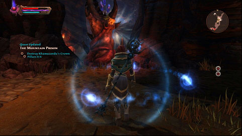 Right before leaving the cavern, the way will be blocked by a strange pillar - Alserund - p. 3 | Side missions - Side missions - Kingdoms of Amalur: Reckoning Game Guide & Walkthrough